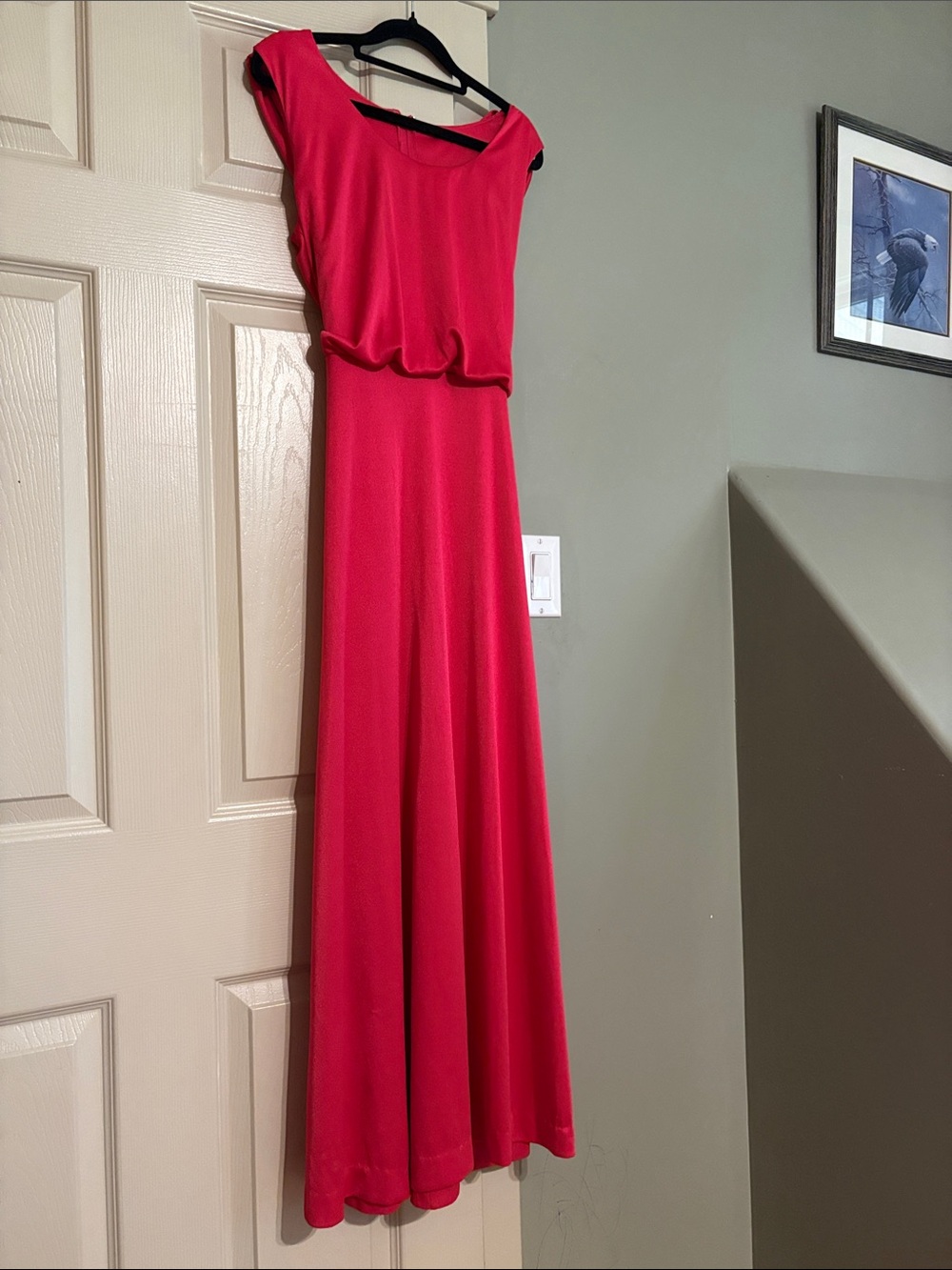 1970s House of Nu-Mode Liquid Satin Hooded Gown